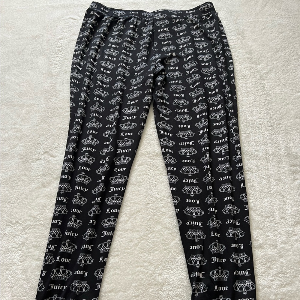 Juicy Couture Logo Pants Black Women’s Large - Picture 4 of 4
